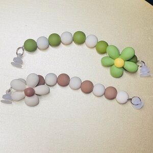 CROCS Green and Brown charm set